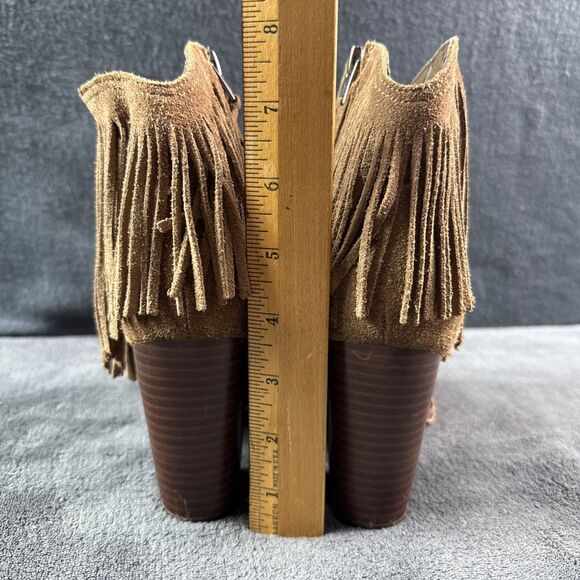 Sam Edelman Women's Benjie Western Fringe Ankle Bootie Golden Caramel, US 7 - Picture 4 of 14